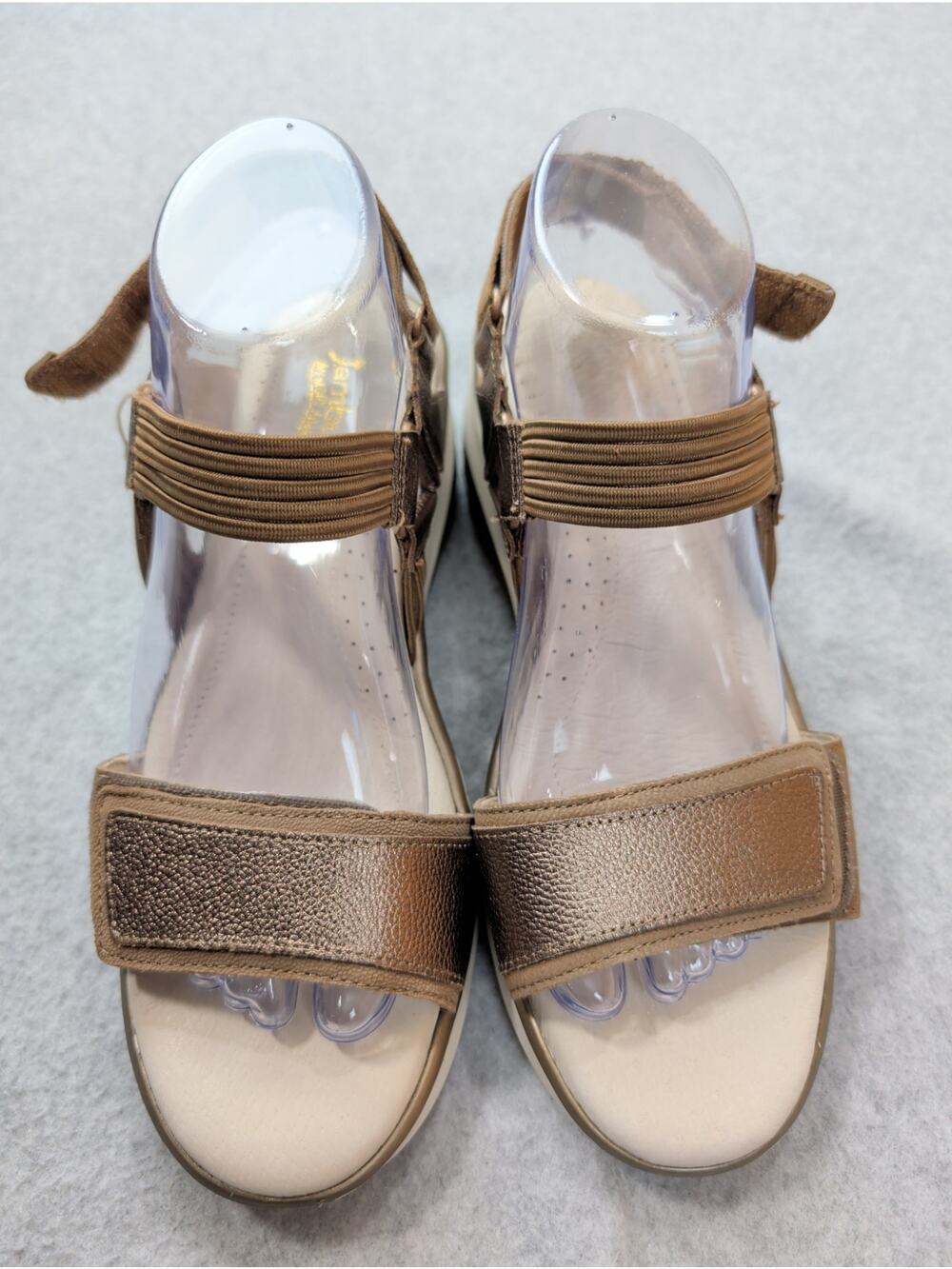 Jambu Womens Sandals St. Tropez Wedge 9 Brown Adjustable Straps Open Toe Comfort
